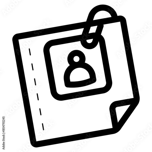 employment contract profile document icon