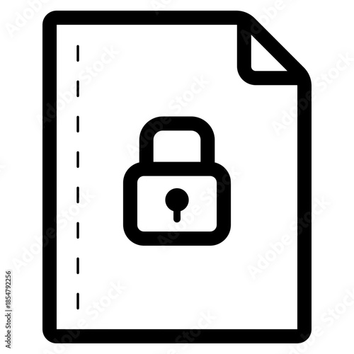 non disclosure document with security lock icon