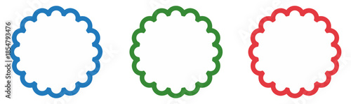 wavy circular frame border icon