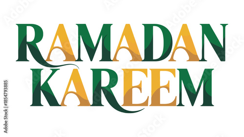 Ramadan Kareem: A vibrant artistic depiction of the celebratory greeting for the holy month of Ramadan, showcasing elegant typography and the spirit of generosity.