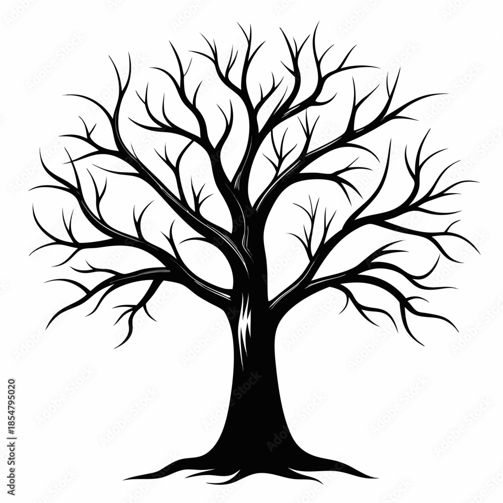 Obraz premium vector tree silhouette