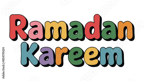 Ramadan Kareem Illustration: Festive calligraphy illuminates the spirit of Ramadan Kareem, inviting reflection and celebration.