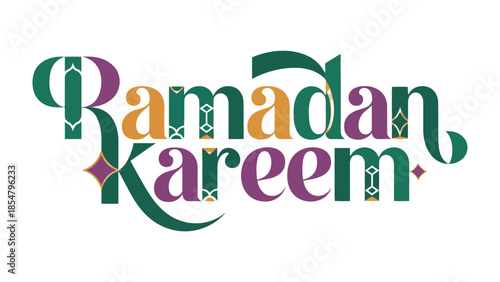 Ramadan Kareem: A festive and celebratory design, filled with elegant typography and intricate details, embodying the spirit of Ramadan.