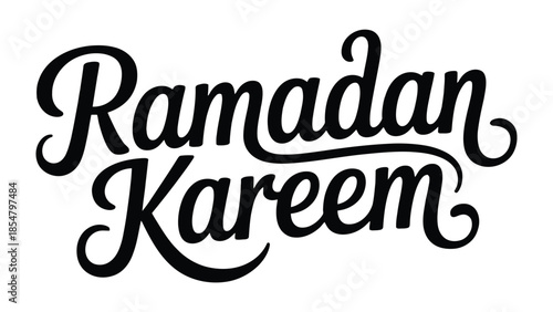 Ramadan Kareem: A stylish calligraphic design elegantly spells out Ramadan Kareem in a graceful script, capturing the essence of the holy month.