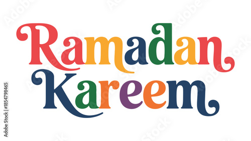 Ramadan Kareem: Vibrant Typography for Celebration