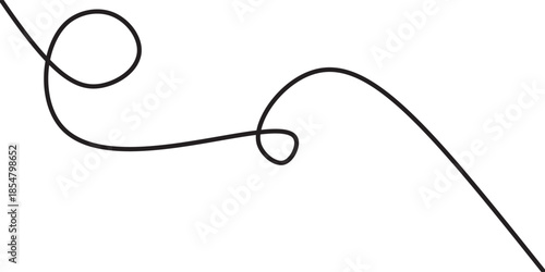 Squiggle Curly Line. Decorative Design Element.