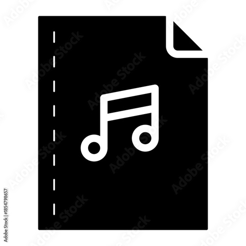 music song document file glyph icon