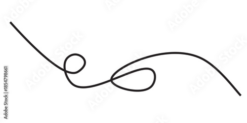 Squiggle Curly Line. Decorative Design Element.