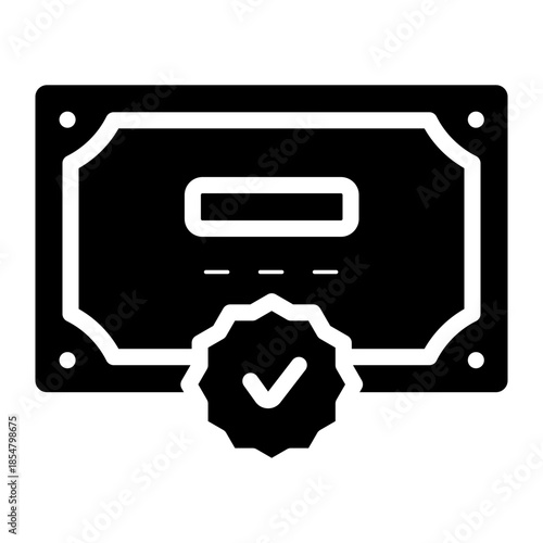 official contract license glyph icon
