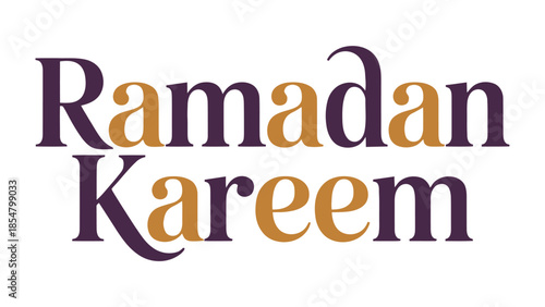 Ramadan Kareem: A festive and elegant calligraphic design, featuring the words Ramadan Kareem in a sophisticated font, perfect for conveying warm wishes and celebrating the holy month.