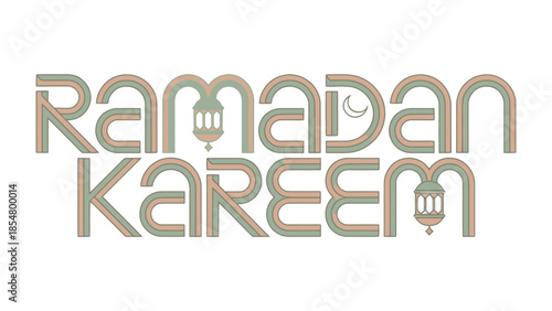 Ramadan Kareem Illustration: Artistic rendition of Ramadan Kareem, a message of generosity, designed with elegant typography, evokes the spirit of the holy month.
