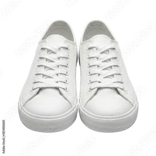 Wallpaper Mural Classic white canvas lace up sneakers on transparent background Torontodigital.ca