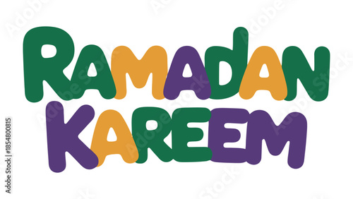 Ramadan Kareem: A vibrant and colorful design wishing a blessed Ramadan to all. Celebrating the spirit of the holy month.