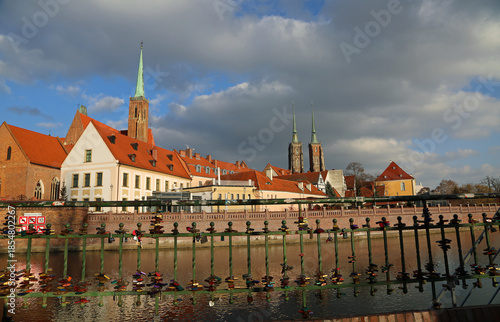 Ostrow Tumski from the bridge - Wroclaw, Poland
