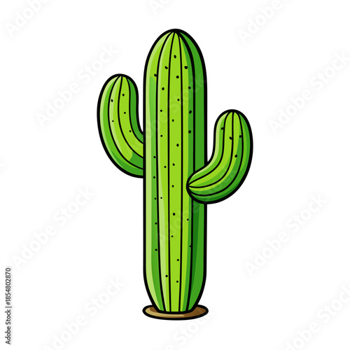 Plant Kaktus Icon. Thin line icon vector