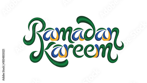 Ramadan Kareem: A vibrant artistic depiction of the celebratory phrase Ramadan Kareem, representing the spirit of the holy month. 