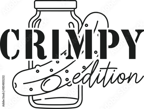 Crimpy Edition typography vector design black white on transparent background for climbing hobbyist t-shirt apparel sticker merchandise print creative layout   cut file silhouette