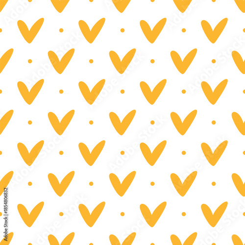 seamless pattern with yellow hearts for fabric, textile or gif warping paper