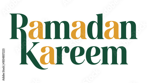 Ramadan Kareem: Elegant typography conveys the spirit of Ramadan Kareem with simplicity and a touch of artistic flair. 