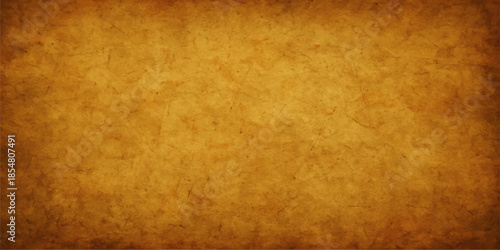 Aged vintage parchment background featuring a stained brown grunge paper texture with a worn antique design and rough sepia tones for a blank ancient page backdrop