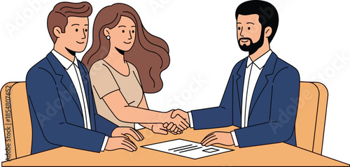 business people shaking hands at a meeting