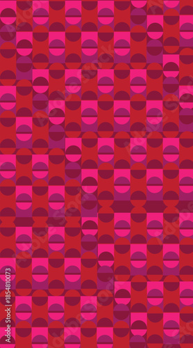 Print Romantic Geometric Pattern poster with Abstract Circular Shapes for mobile wallpaper textiles, branding, packaging, and creative design projects.