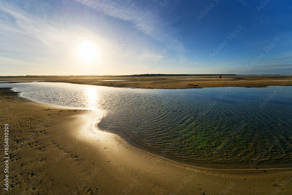 Obraz premium Vanlée haven in the Cotentin coast
