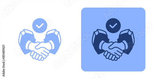 Work Life Balance Glyph , Two-tone color and contrasting background icon illustration