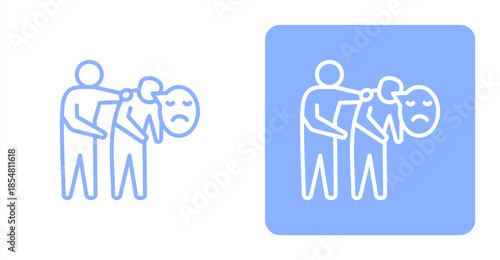 Corporate Culture Mixed , Two-tone color and contrasting background icon illustration