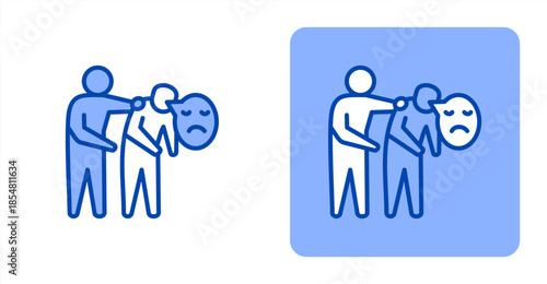 Flexibility Mixed , Two-tone color and contrasting background icon illustration