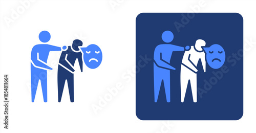 Trust Mixed , Two-tone color and contrasting background icon illustration