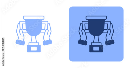 Rewards Line Color , Two-tone color and contrasting background icon illustration