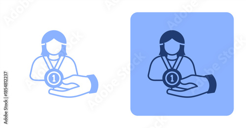 Support Glyph Color , Two-tone color and contrasting background icon illustration