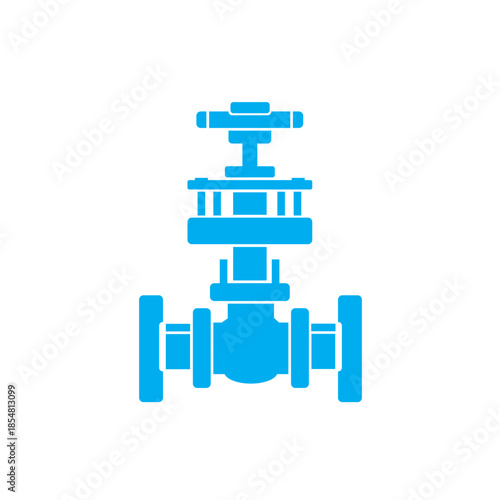 Process Industry Control Valve Industrial Automation Vector Icon