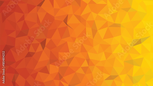 Abstract Polygonal Geometric Background with a Gradient of Warm Orange to Bright Yellow Colors