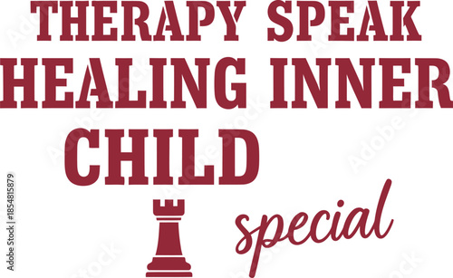 Healing Inner Child special vector typography design white black blue on transparent background for mental health apparel t-shirt sticker print community gift creative layout svg