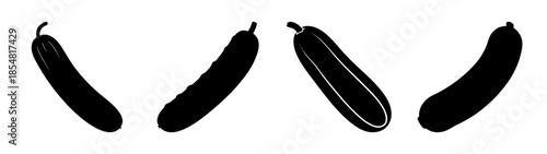Three black cylindrical objects