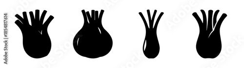 Silhouettes of hands in various poses