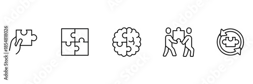 Freshness joy icon set, healthy lifestyle happiness, nature growth people, positive energy wellness, heart care environment, optimistic mental health illustration.