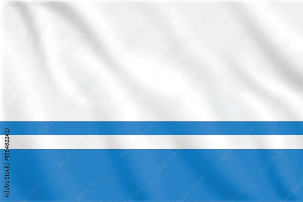 Fototapeta premium 3d illustration waving flag of Altai. Vector flag of Altai. Symbol of Altai.
