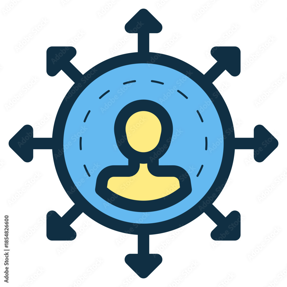 Fototapeta premium influence leadership icon
