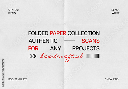 White Creased Paper Textures