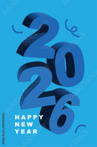 Celebration concept happy new year 2026 vector