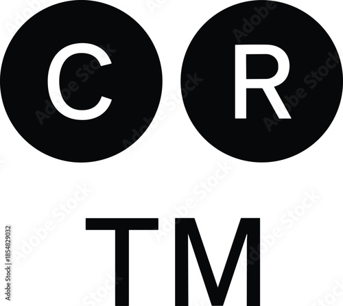 Copyright symbol vector illustration, registered trademark i concept, business identity safeguard