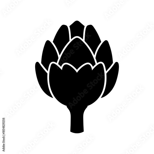 Silhouette of an artichoke