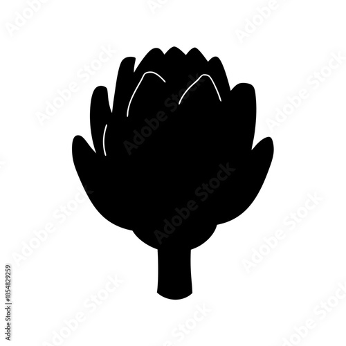 Silhouette of an artichoke