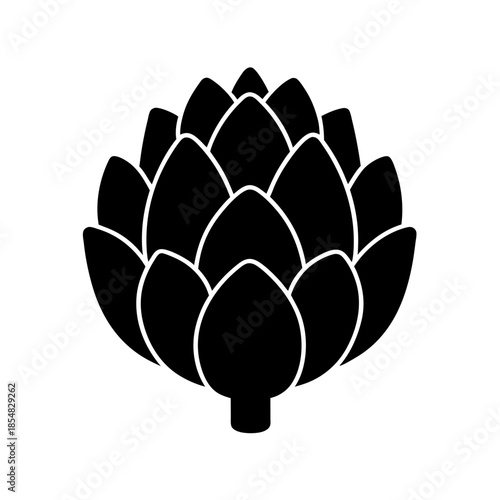 Black artichoke silhouette