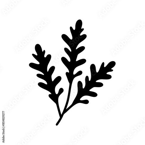 Simple leaf silhouette