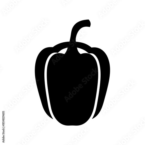 Black and white bell pepper
