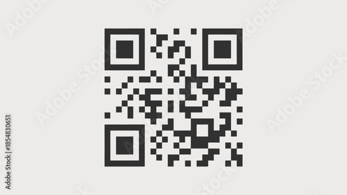 Black QR code on a white background for scanning and data transfer.